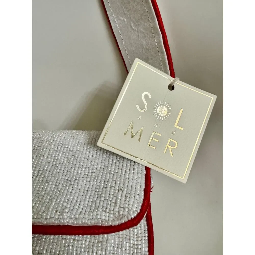 Sol & Mer Beaded Americana Truck Shoulder Bag Novelty Purse NWT